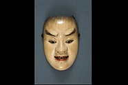 Maska aktora teatru nō - oodōji. Ze zbiorów Muzeum Sztuki i Techniki Japońskiej Manggha w Krakowie