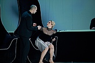 Magdalena Ciechowicz and Carlos Martín Pérez in Jacek Tyski's 'Hamlet', photo: Ewa Krasucka