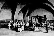 Próba w sali baletowej Teatru Wielkiego, ok. 1895
