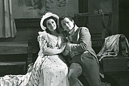 Maria Fołtyn (Tosca) i Michał Szopski (Cavaradossi) w „Tosce” Giacomo Pucciniego, Opera Warszawska, prem. 19 grudnia 1953, reż. Wiktor Bregy, fot. Edward Hartwig