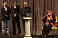 Od lewej: Tadeusz Kozłowski, Grzegorz Chełmecki, Wiesław Ochman, Maria Fołtyn