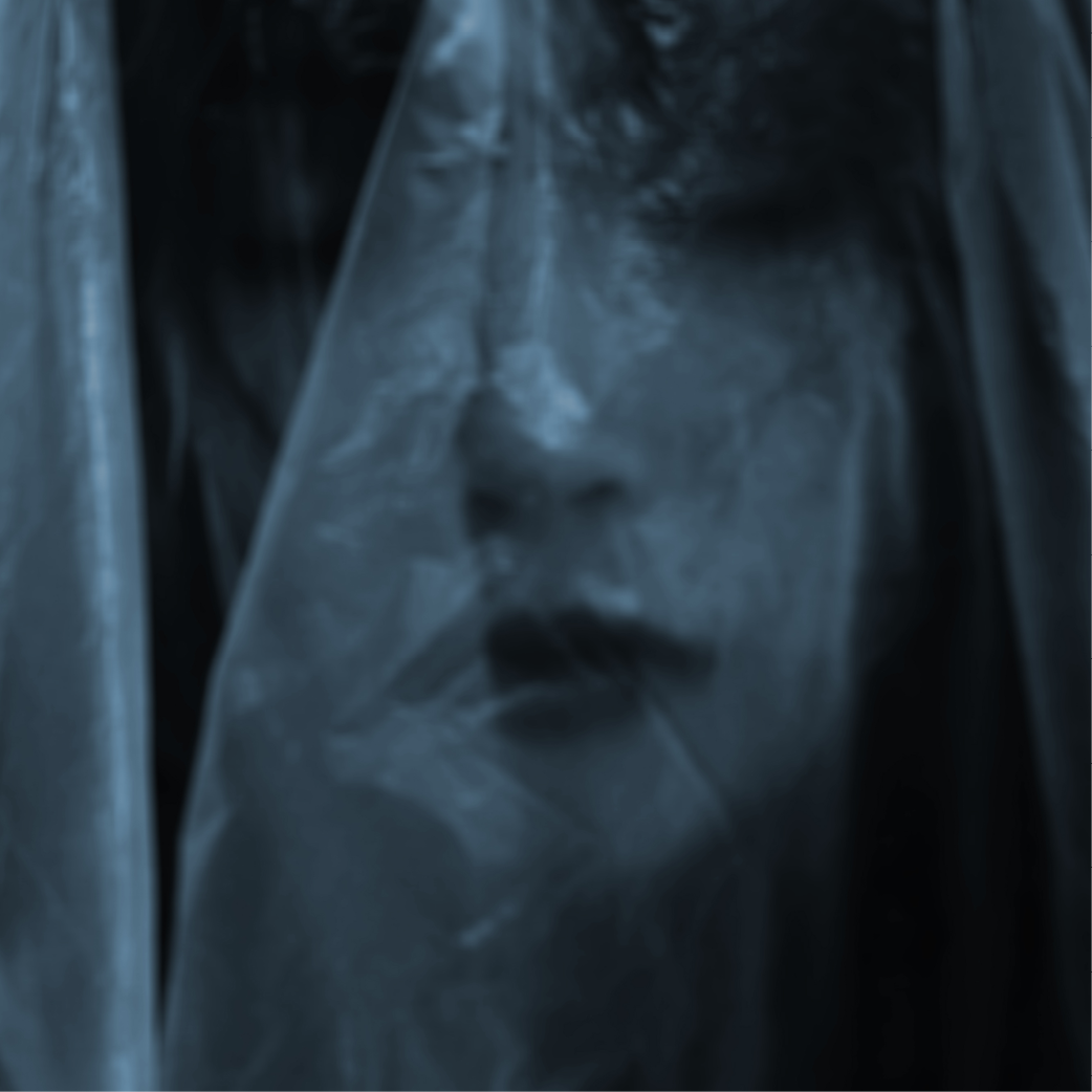 fotografia mrocznej kobiety w woalce