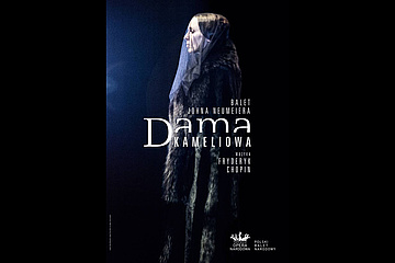 Dama Kameliowa, plakat / poster, Adam Żebrowski, fot. / photo, Kiran West, na zdjęciu, Anna Laudere