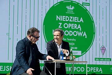 Piknik Niedziela z... Operą Narodową, Zbigniew Zamachowski, Piotr Polk, fot. Donat Brykczyński