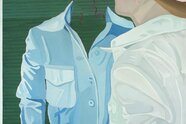Ewa Kuryluk, Pusta w środku, 1976, akryl i kolaż na płótnie, 150 × 120 cm, Muzeum Narodowe w Warszawie
