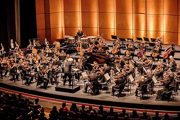 London Symphony Orchestra podczas koncertu w Teatrze Wielkim - Operze Narodowej, fot. Krzysztof Bieliński