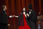 Maria Żuk with Adam Myśliński and Paweł Koncewoj in John Neumeier’s ‘The Lady of the Camellias’, photo: Ewa Krasucka