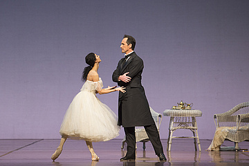 "The Lady of the Camellias": Chinara Alizade as Marguerite Gautier & Wojciech Ślęzak as Monsieur Duval, photo: Ewa Krasucka