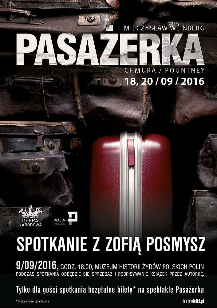 Poster advertising meeting with Zofia Posmysz on 9 Sept 2016