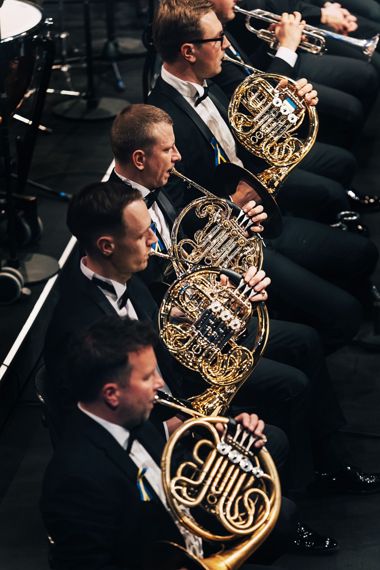 zdjęcie waltornist&oacute;w z instrumentami