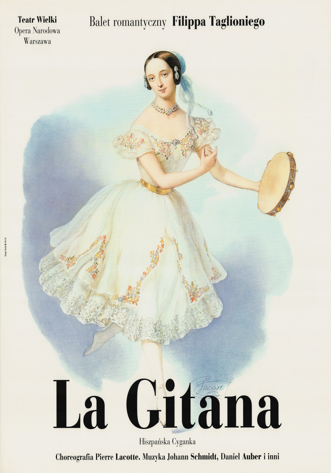 Na plakacie wizerunek zwiewnej tancerki z tamburynem