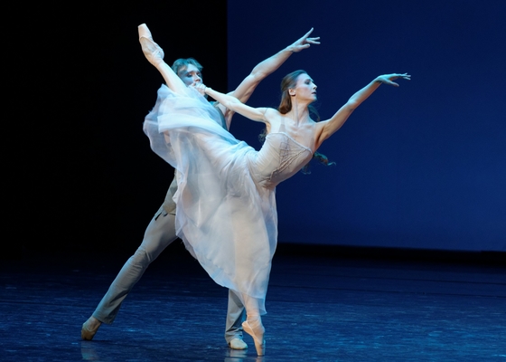 3. Svetlana Zakharova i Nikhail Lobukhin z moskiewskiego Baletu Bolszoj w duecie z baletu „Tristan” Krzysztofa Pastora