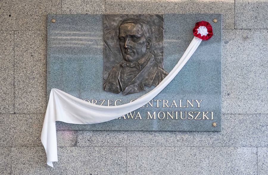 Pictured: commemorative plaque featuring Moniuszko's likeness