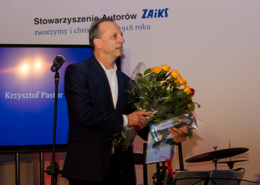 Krzysztof Pastor at ZAIKS awards gala, photo: Jolanta Paluszkiewicz