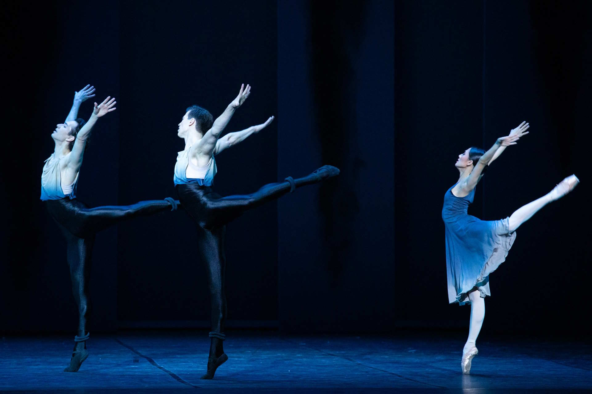 Bogdan Verbovoy, Kristóf Szabó i Hye Ji Kang w „Siódmej symfonii”, fot. Ewa Krasucka